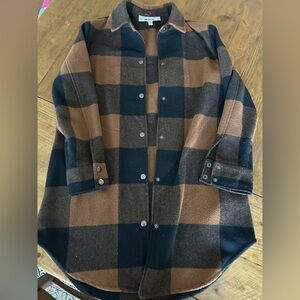 BB Dakota Extra Small Black and Brown Checker Coat.